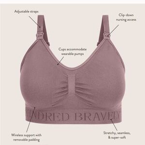 Kindred Bravely Tan/black nursing and pumping bra size m